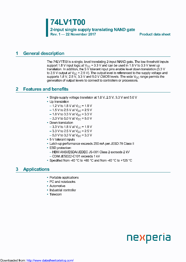 74LV1T00GX_9119723.PDF Datasheet