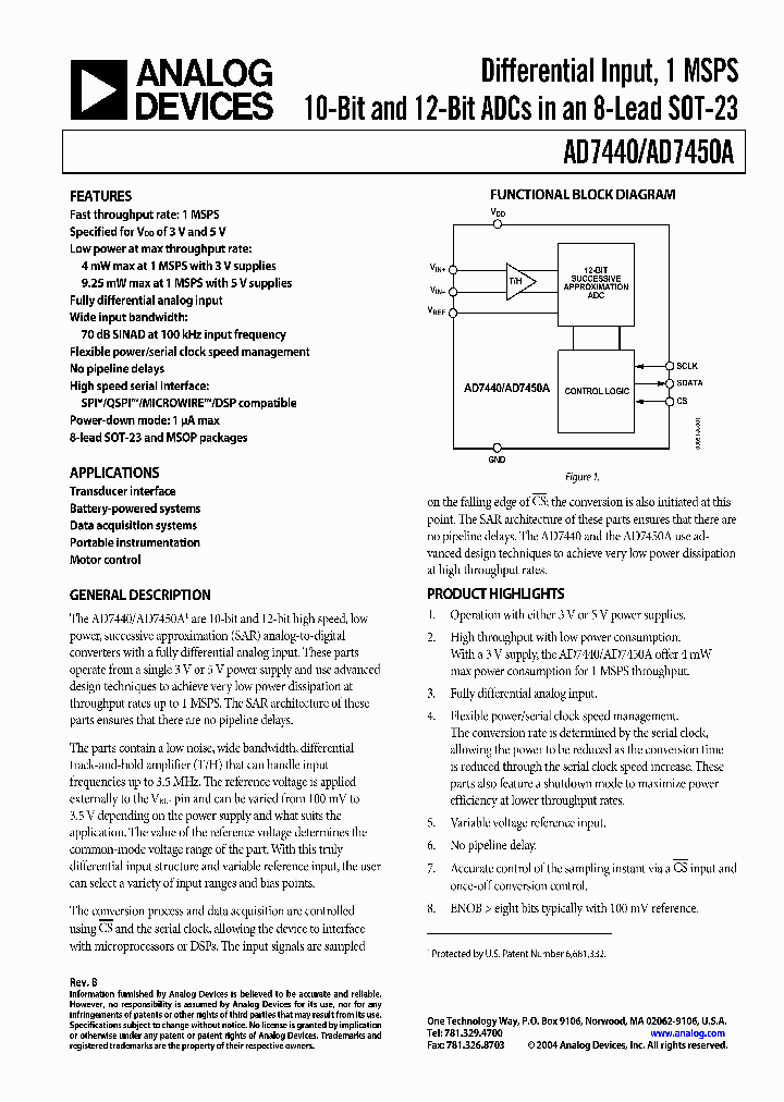 AD7450ABRM_9120344.PDF Datasheet