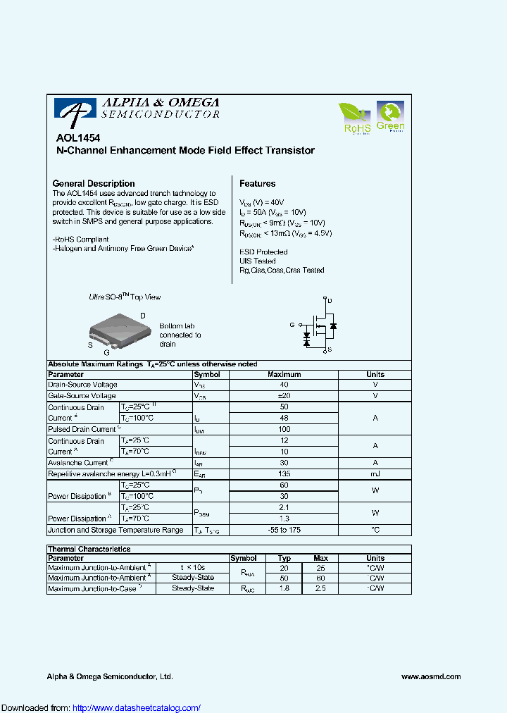 AOL1454_9121289.PDF Datasheet