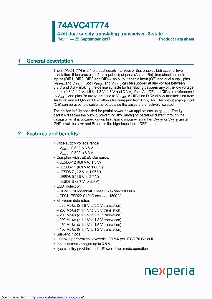 74AVC4T774GU_9123589.PDF Datasheet